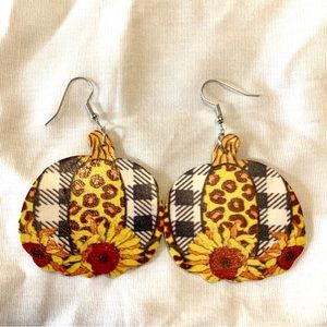 Vintage Fall Pumpkin Drop Earrings